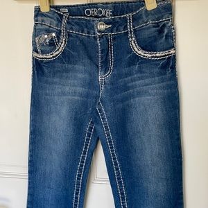 Girls embellished jeans